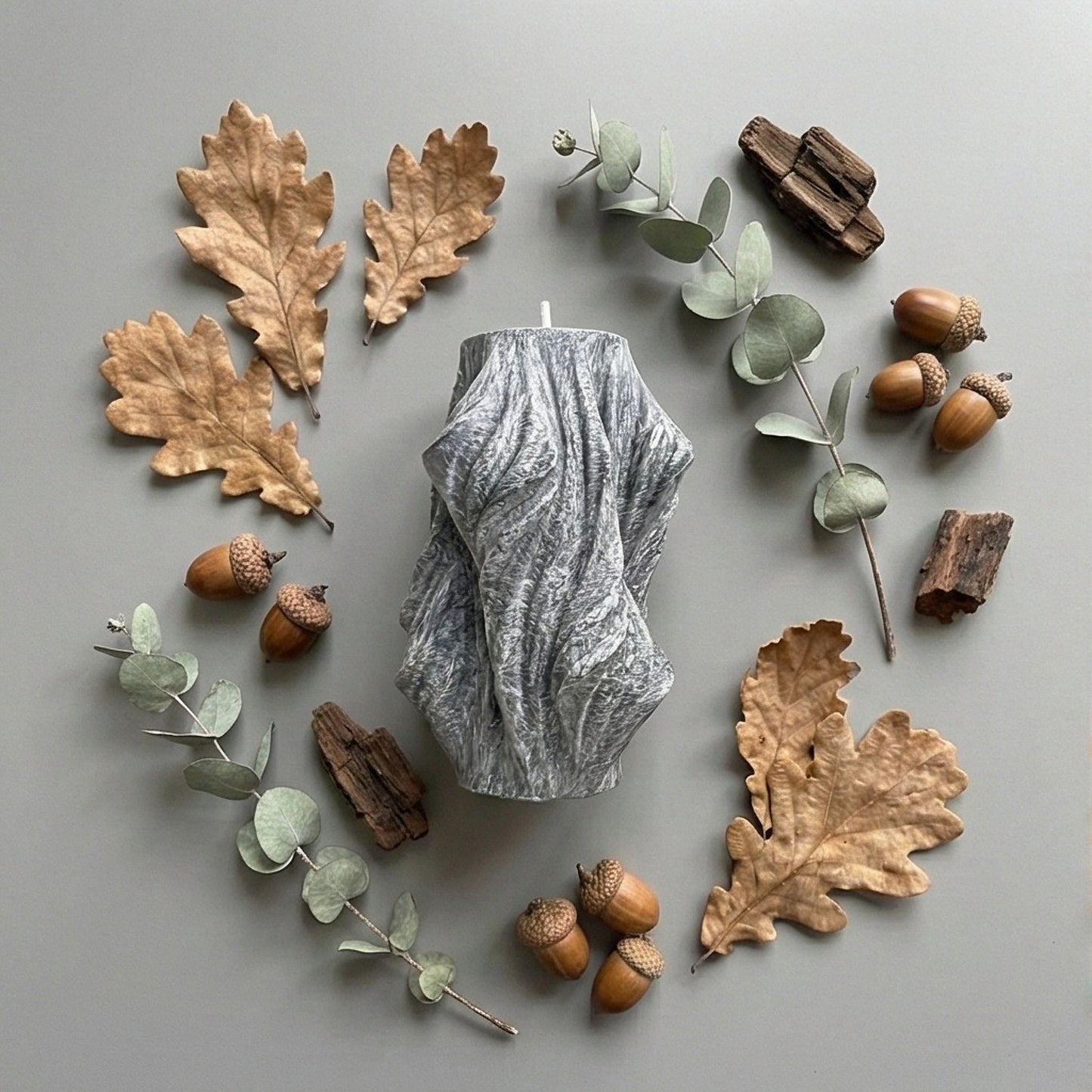 Veil Candle, Wet Stone, Eucalyptus (Large)