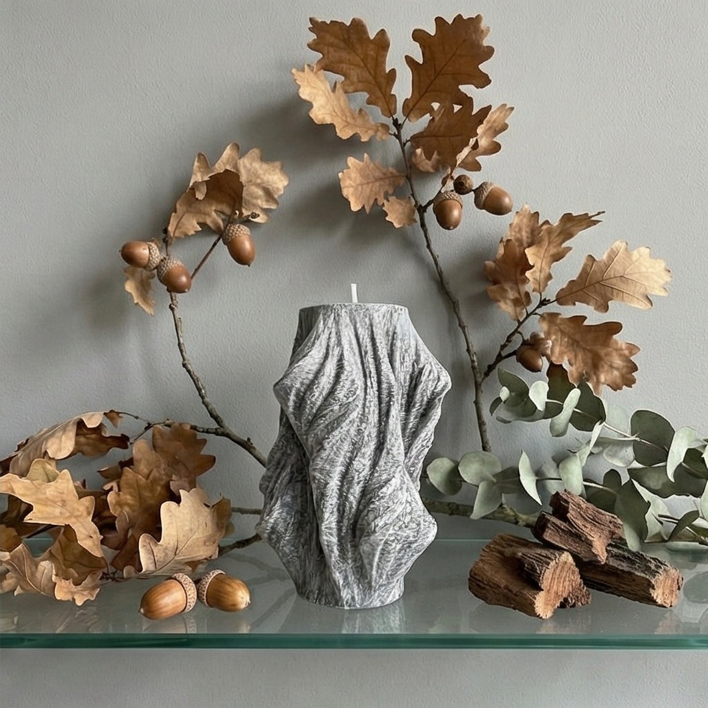 Veil Candle, Wet Stone, Eucalyptus (Large)