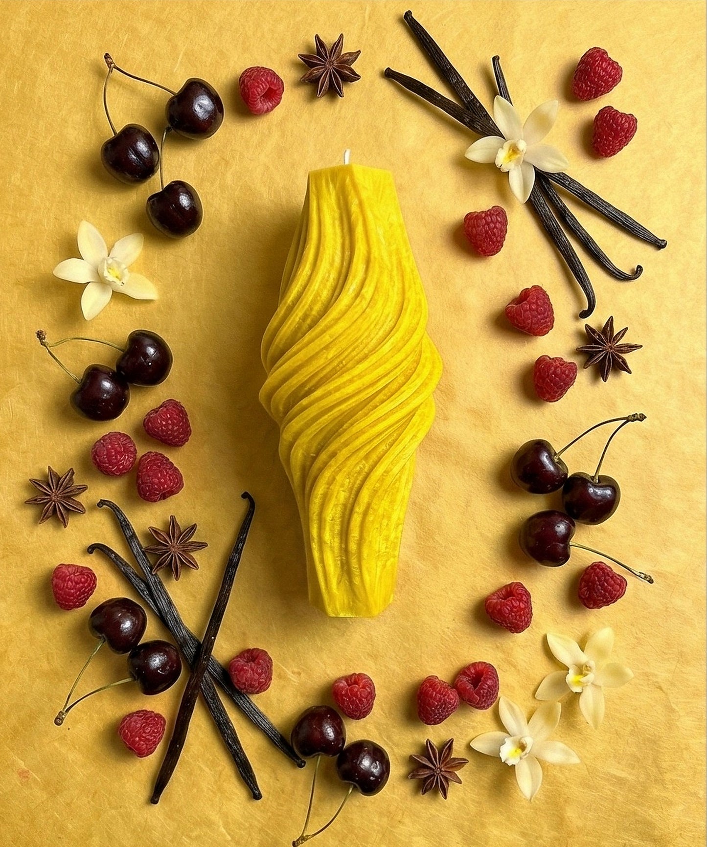 Vortex Candle, Yellow Cherry, Brandy Cherry (Small)