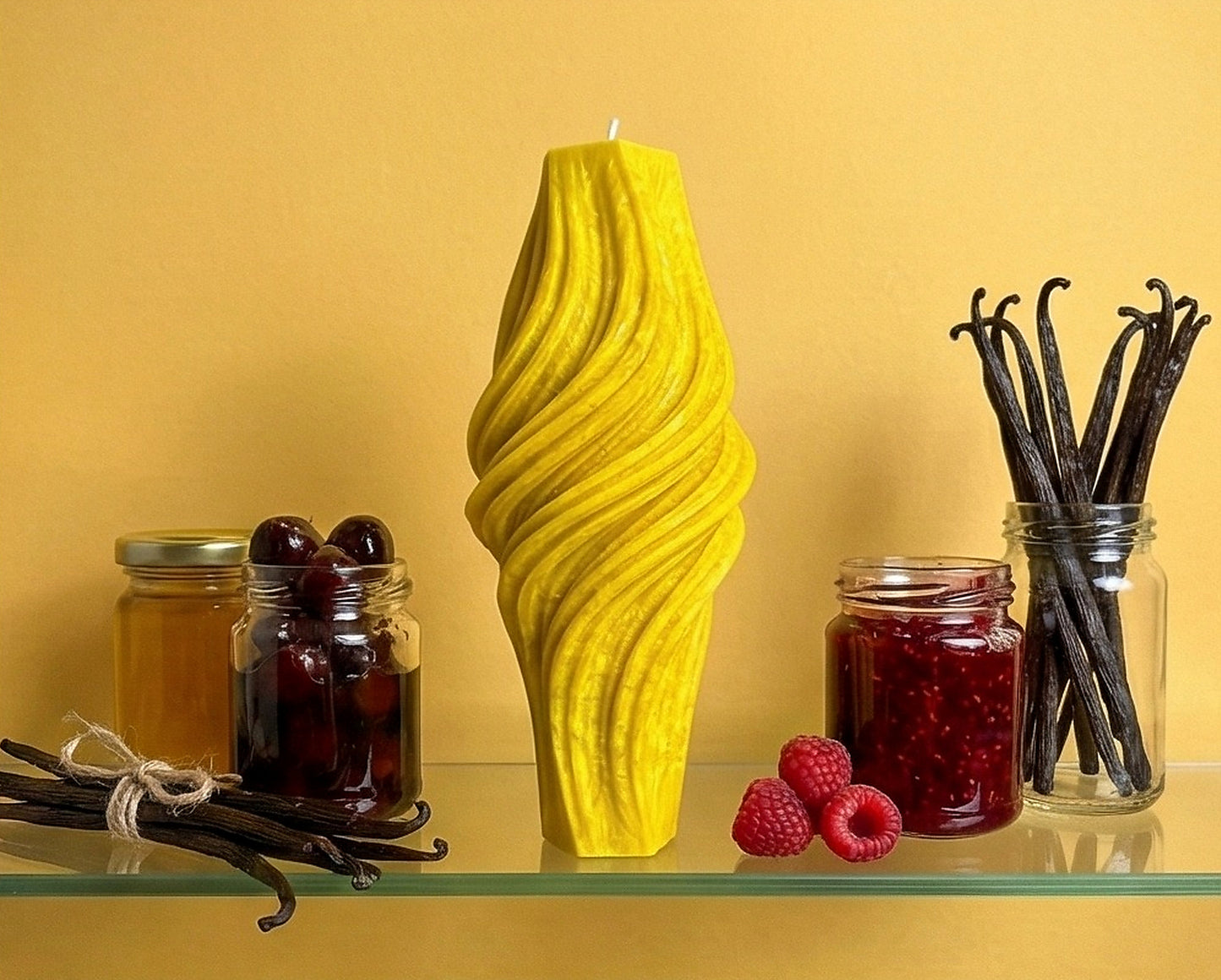 Vortex Candle, Yellow Cherry, Brandy Cherry (Small)