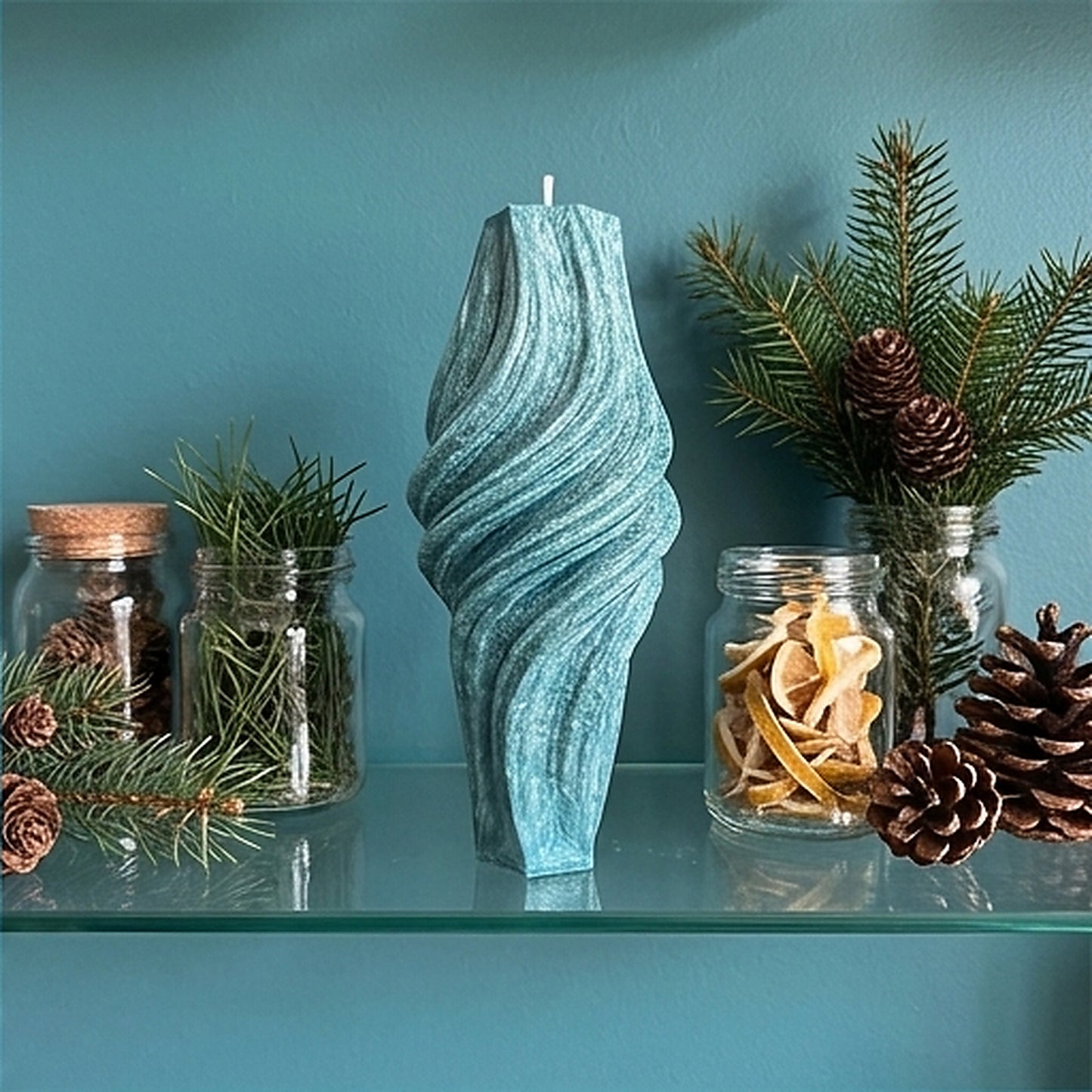 Vortex Candle, Emerald Forest, Leaves (Small)