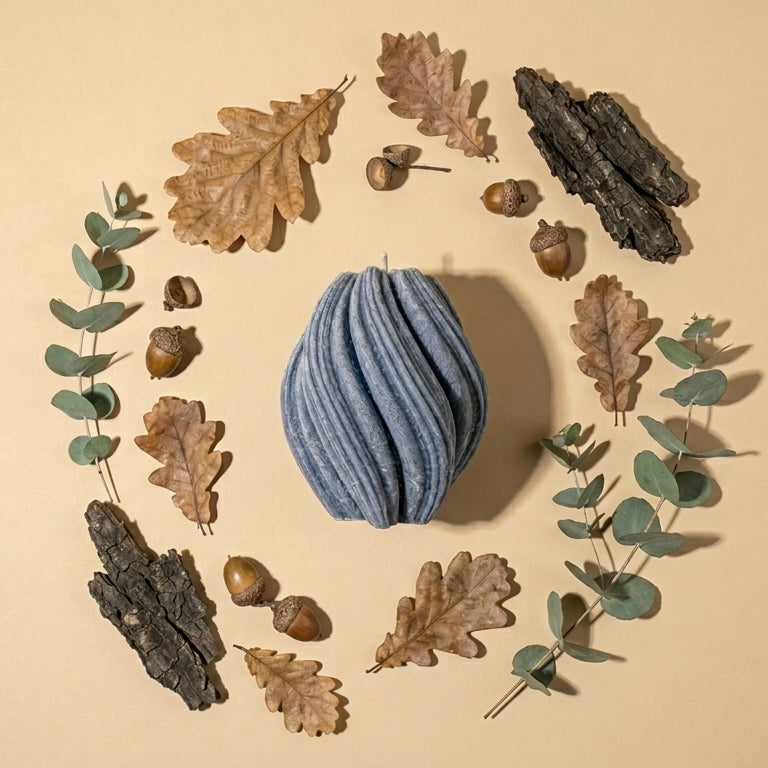 Fusion Sculptural Candle • Wet Stone & Eucalyptus (Small)