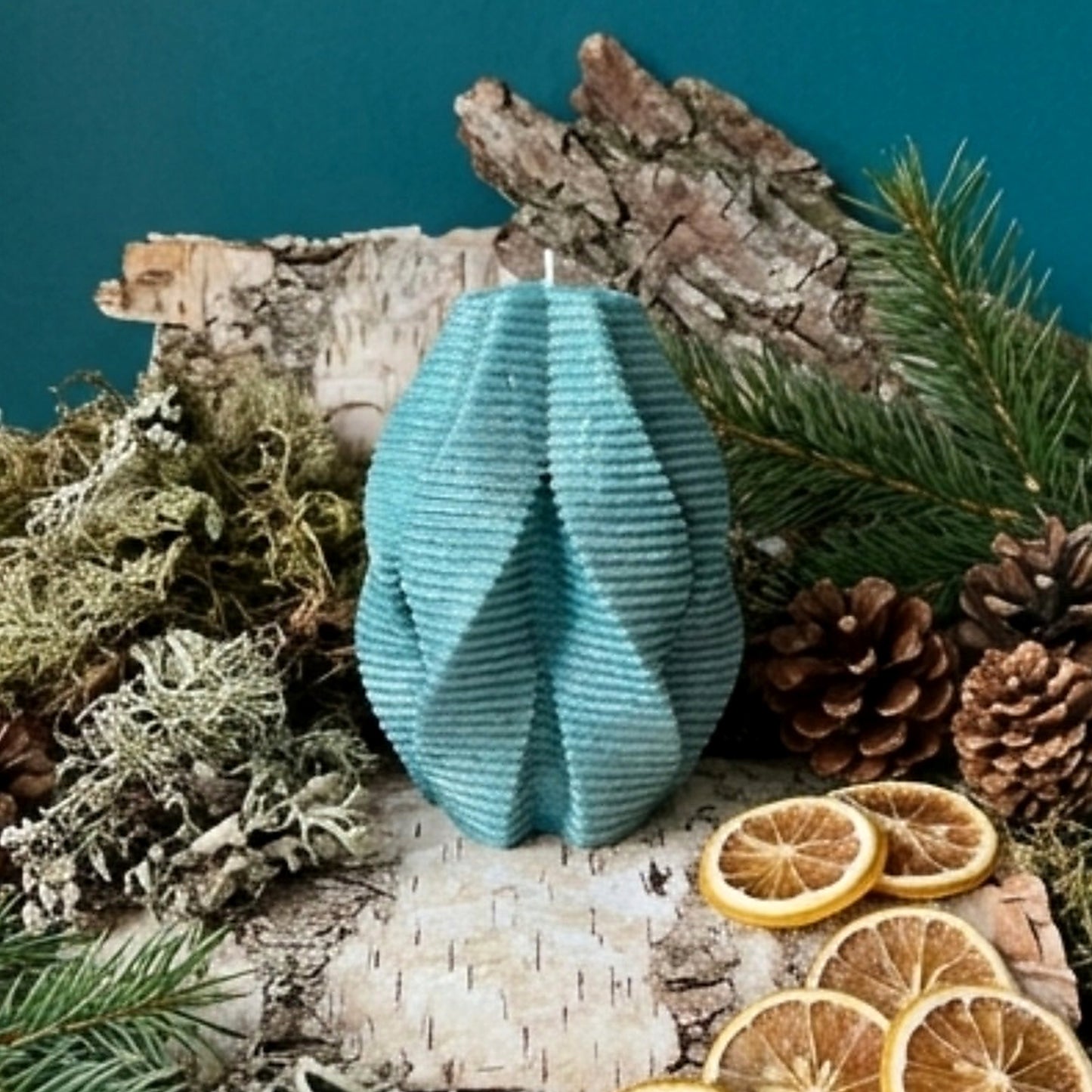 Blossom Candle, Emerald Forest, Leaves