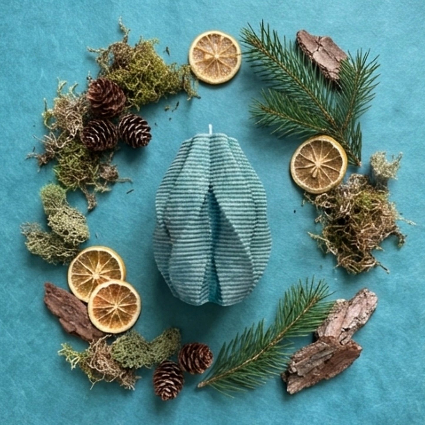 Blossom Candle, Emerald Forest, Leaves