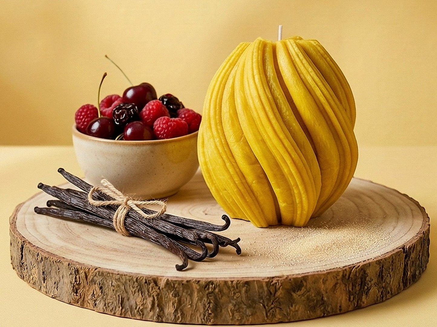 Fusion Candle, Yellow Cherry, Brandy Cherry (Small)