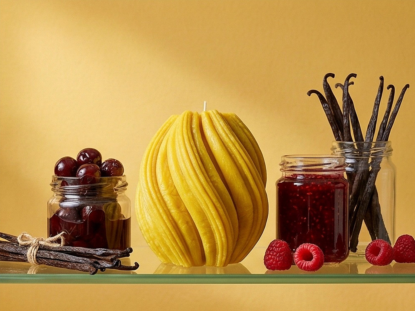 Fusion Candle, Yellow Cherry, Brandy Cherry (Small)