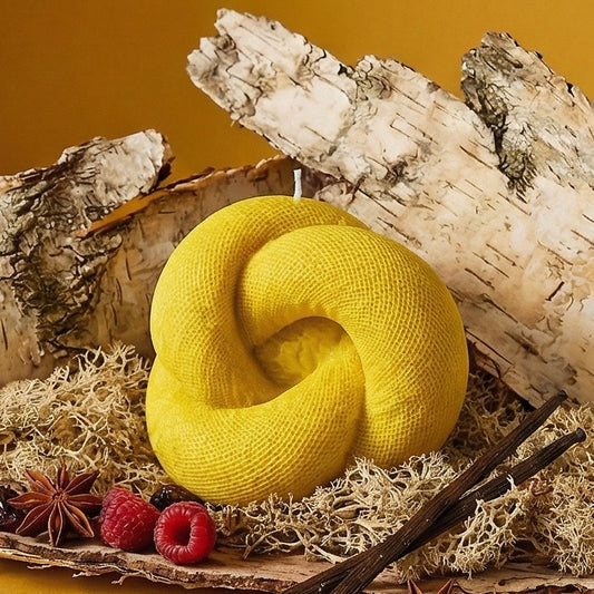 Knot Candle, Yellow Cherry, Brandy Cherry