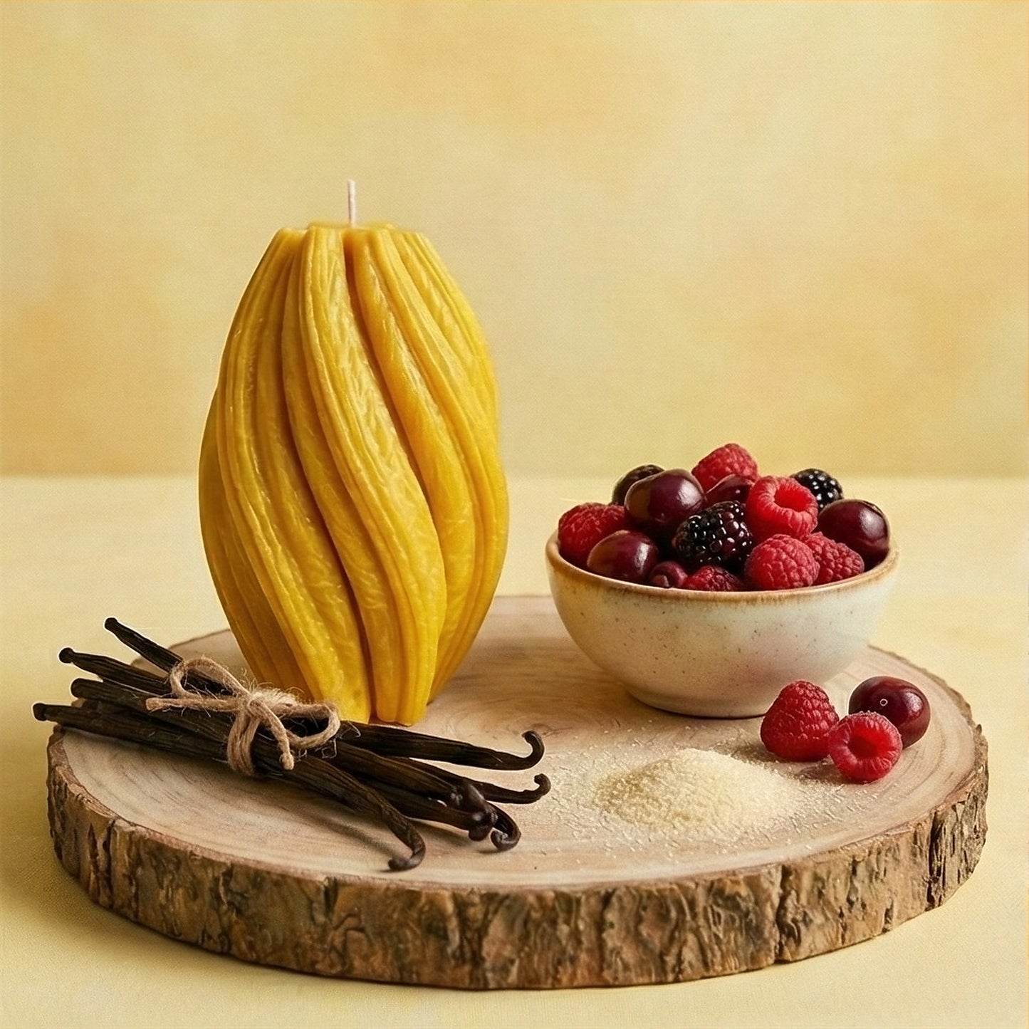 Fusion Candle, Yellow Cherry, Brandy Cherry (Large)