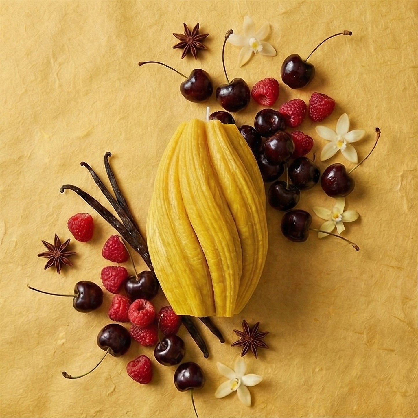 Fusion Candle, Yellow Cherry, Brandy Cherry (Large)